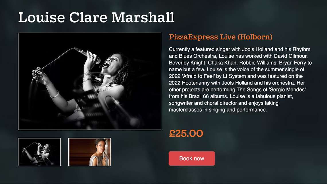 Louise Marshall at Pizza Express Live (Holburn) 2nd May